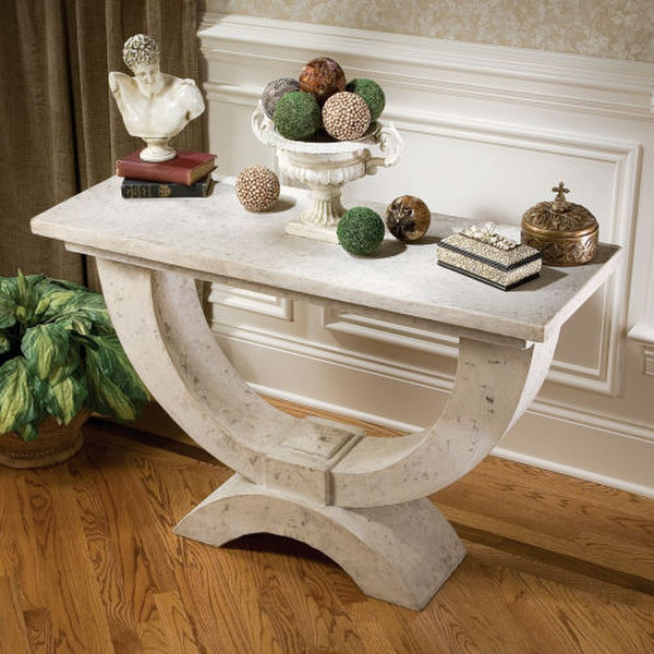 Moderno Arch Of Stone Console Made to look like limestone